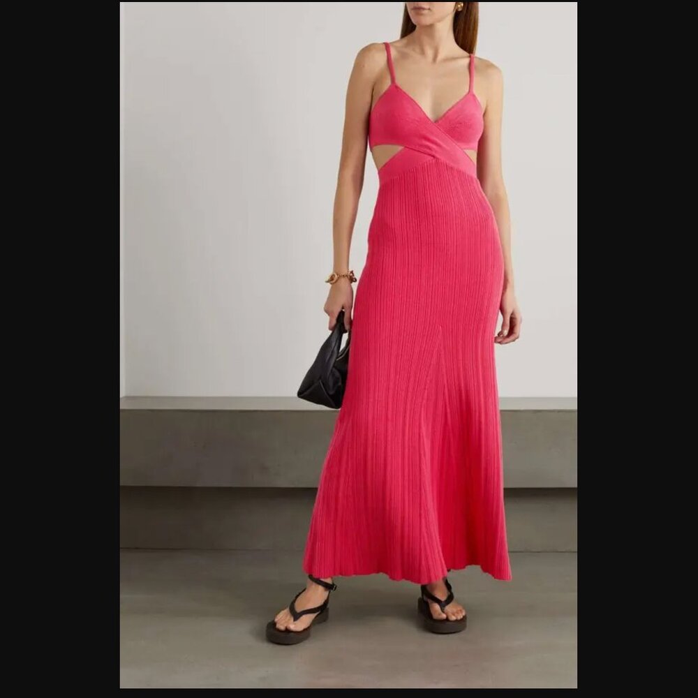 Anna Quan Sabrina Cut Out Rib Knit Midi Dress AU8/US4 - worn once